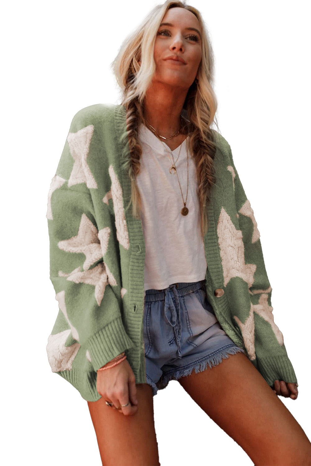 Pre Order Sage Star Cardigan