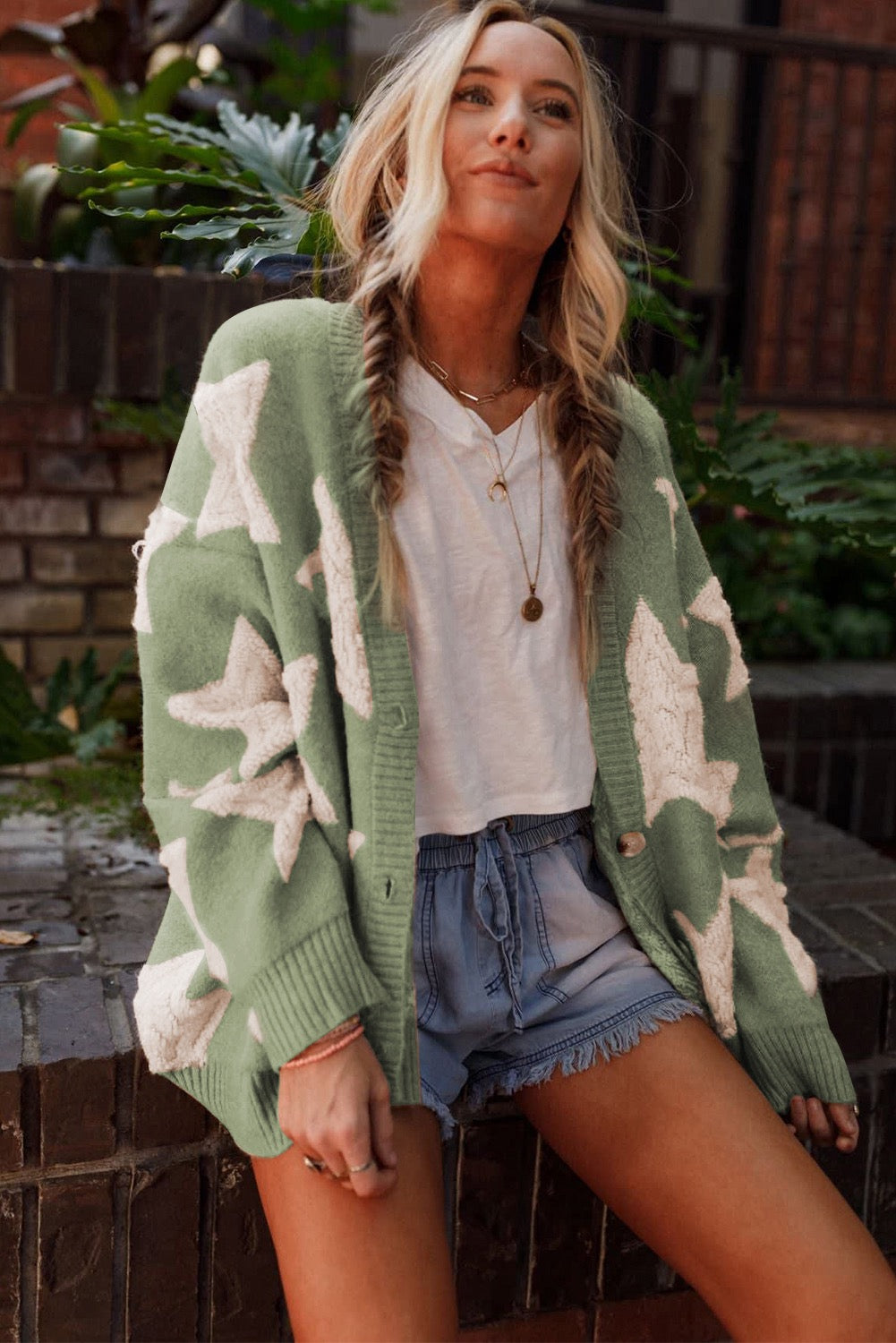 Pre Order Sage Star Cardigan