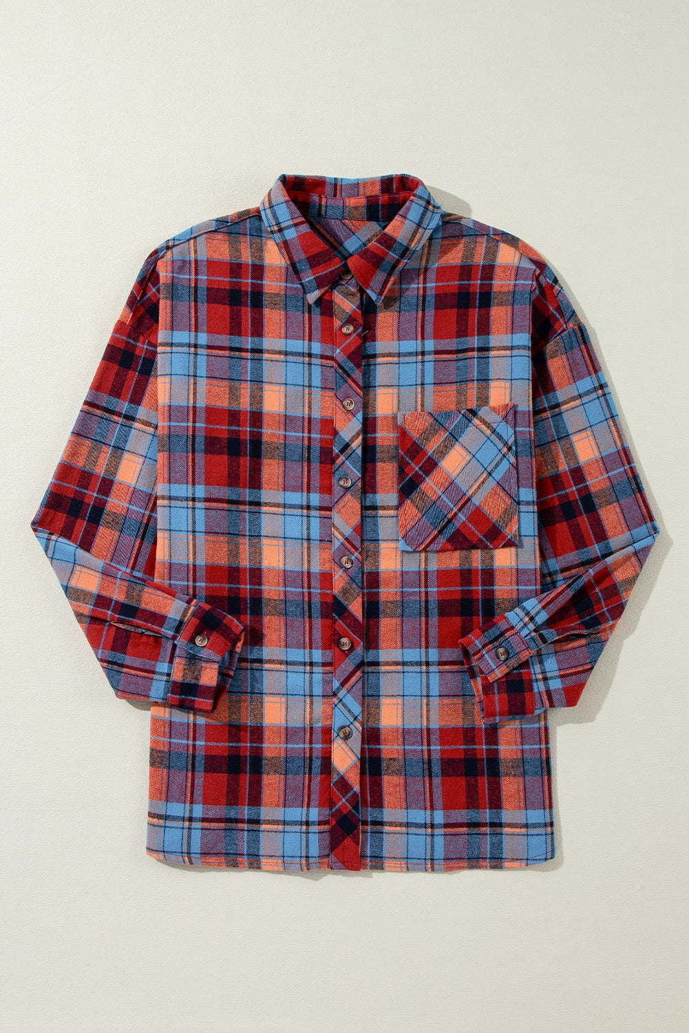 Pre-Order Vintage Red Plaid Button Up